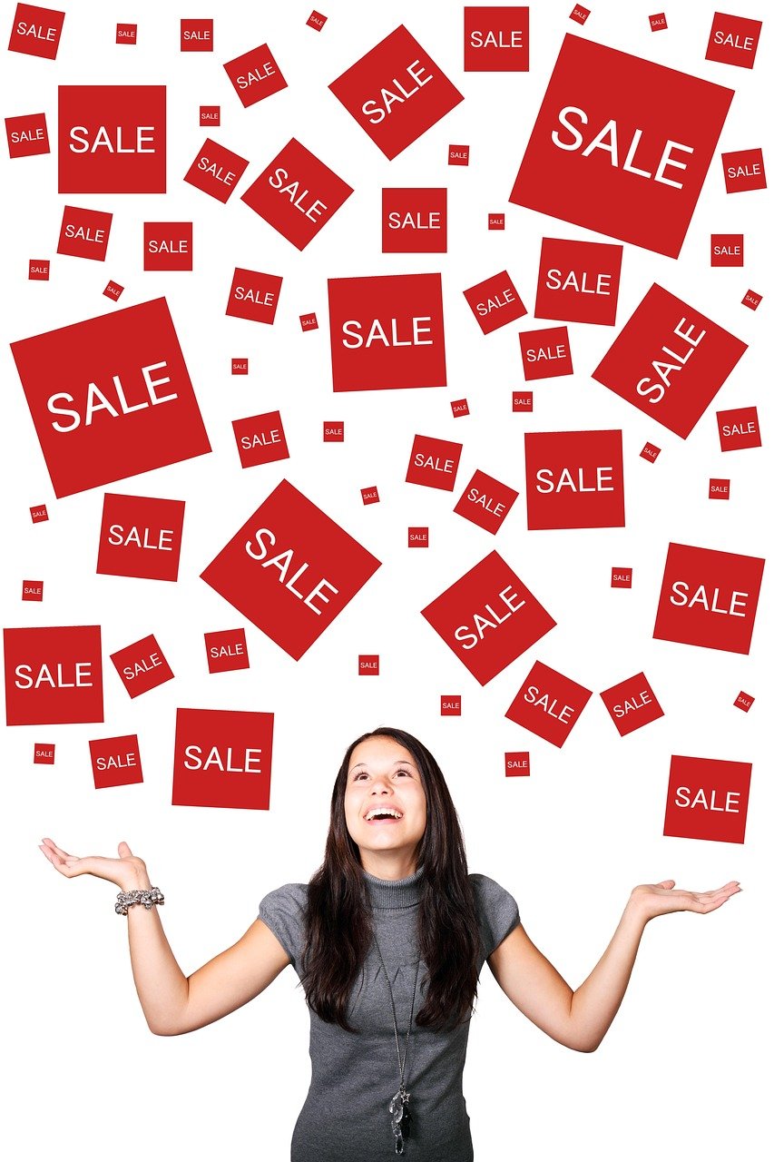buying, customer, cute, female, girl, happy, holding, isolated, people, pleasure, sale, shopping, smile, woman, young, sale, sale, sale, sale, sale